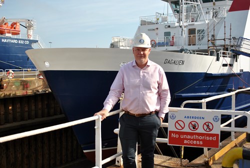 Michael Milne, Managing Director, Dales Marine Services Ltd at the Aberdeen Dry Docks